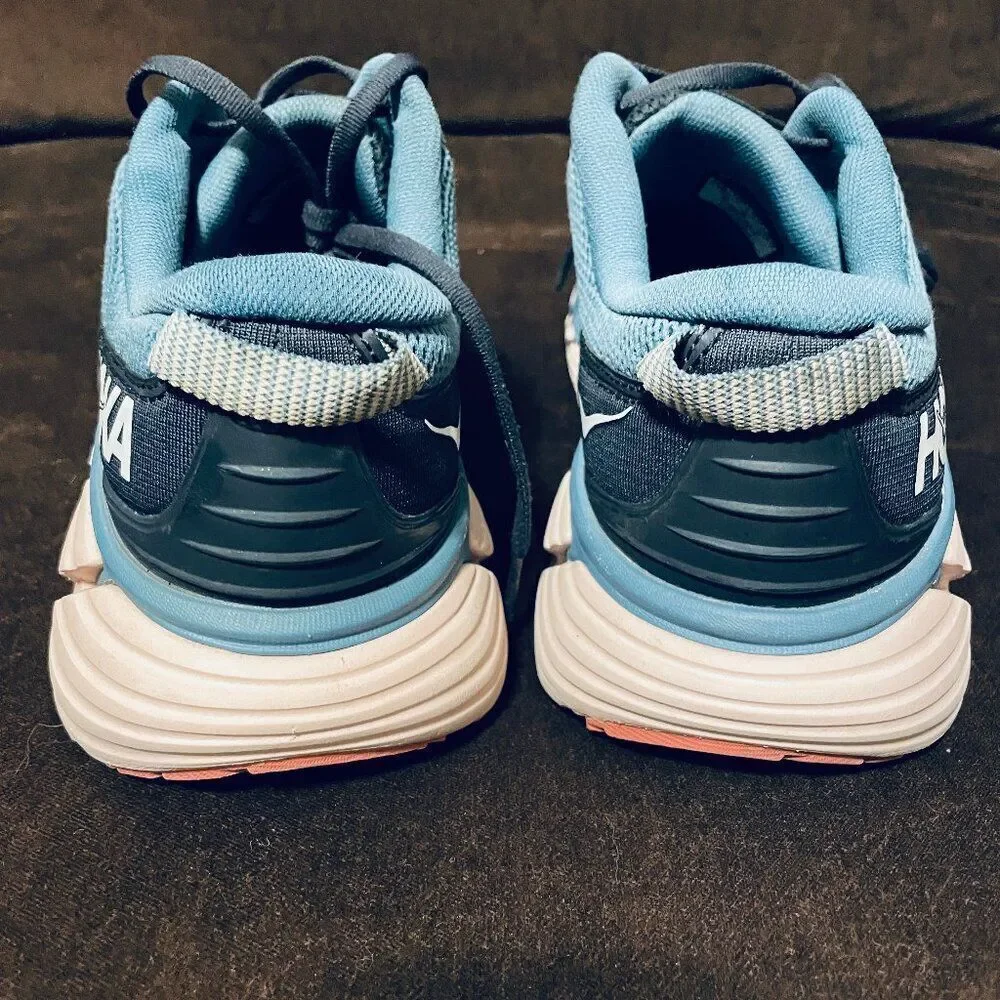 HOKA ONE ONE GAVIOTA 3 WOMEN SZ9.5 B RUNNING SHOES BLUE near mint condition